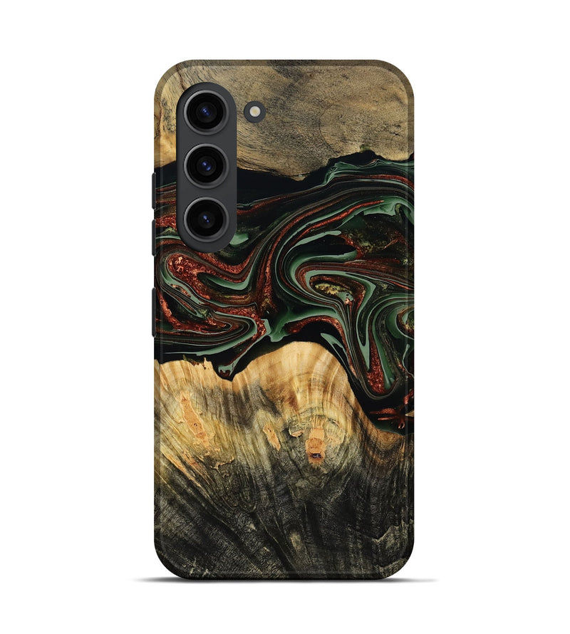 Galaxy S23 Wood Live Edge Phone Case - Dream (Green, 790616)
