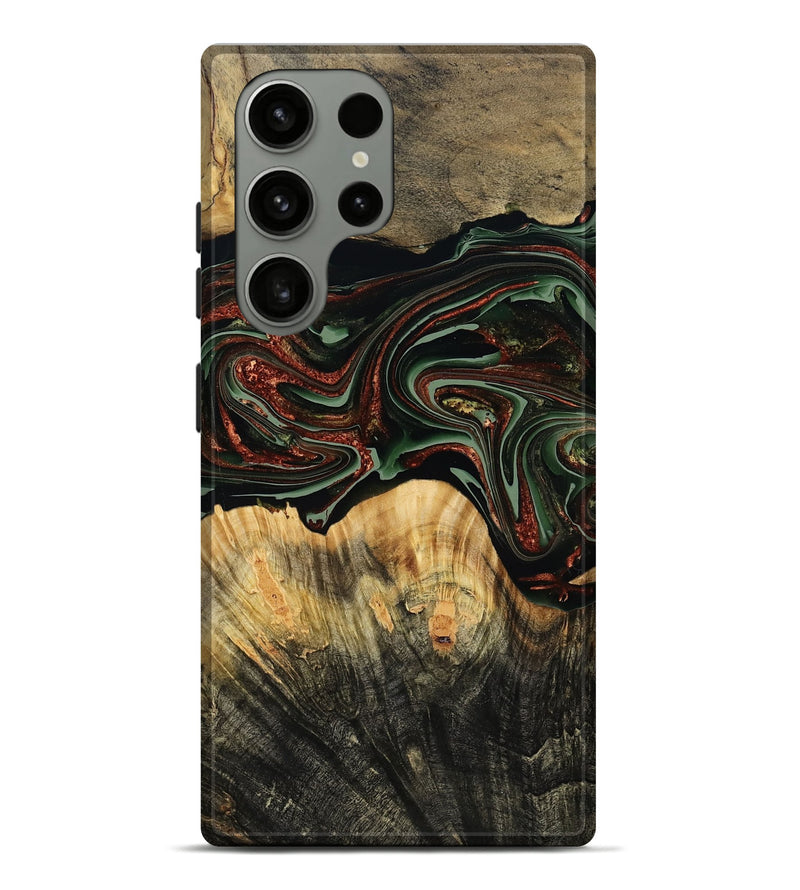 Galaxy S23 Ultra Wood Live Edge Phone Case - Dream (Green, 790616)