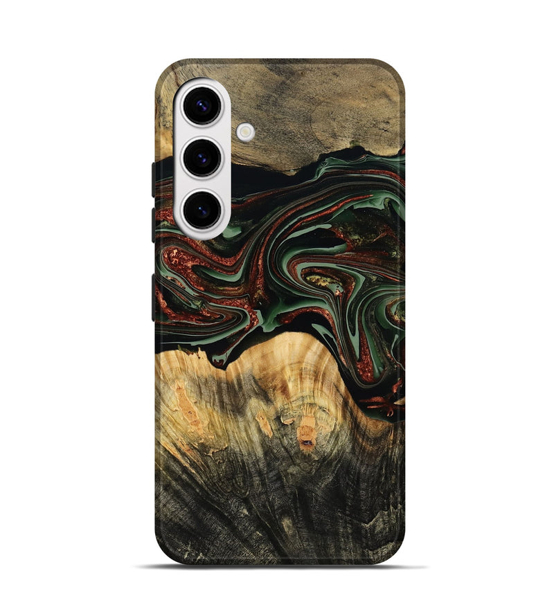 Galaxy S25 Wood Live Edge Phone Case - Dream (Green, 790616)