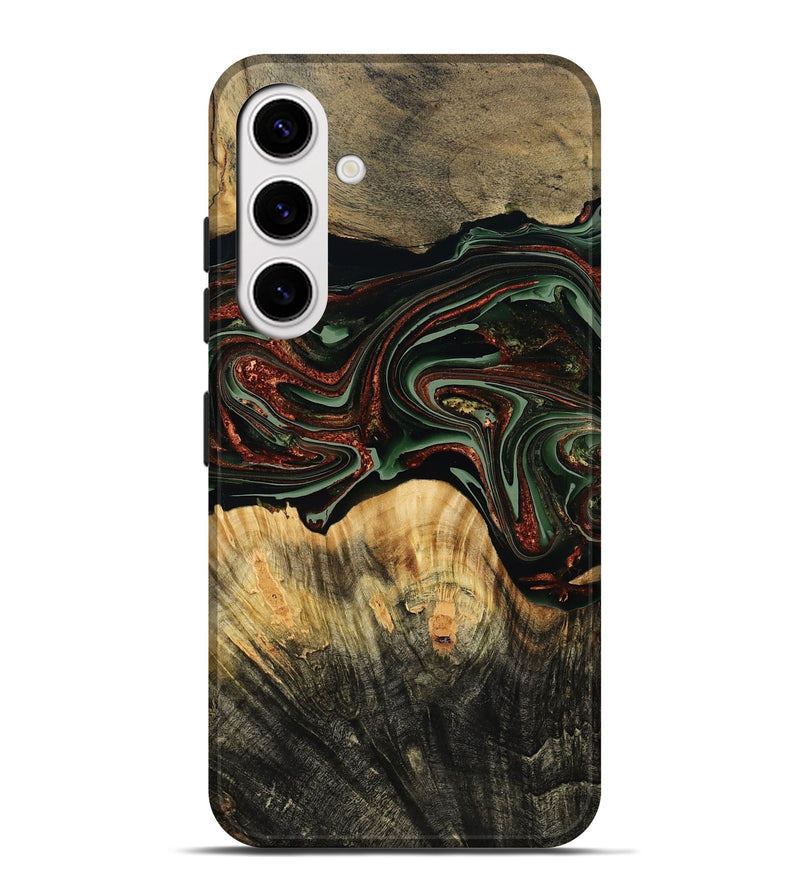 Galaxy S25 Plus Wood Live Edge Phone Case - Dream (Green, 790616)