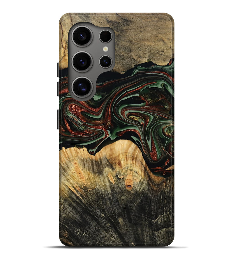 Galaxy S25 Ultra Wood Live Edge Phone Case - Dream (Green, 790616)