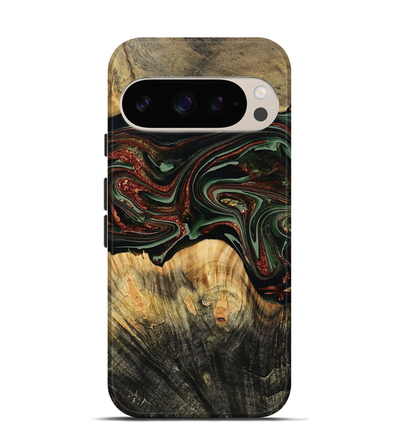 Pixel 10 Wood Live Edge Phone Case - Dream (Green, 790616)