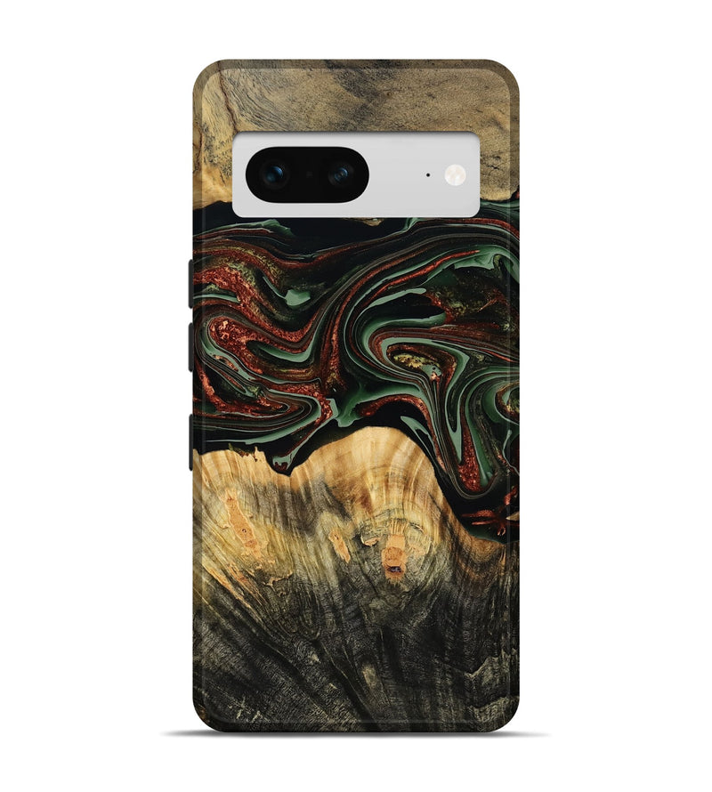 Pixel 7 Wood Live Edge Phone Case - Dream (Green, 790616)