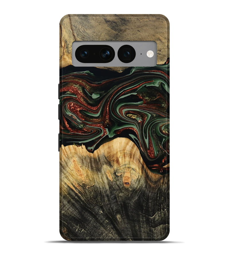 Pixel 7 Pro Wood Live Edge Phone Case - Dream (Green, 790616)