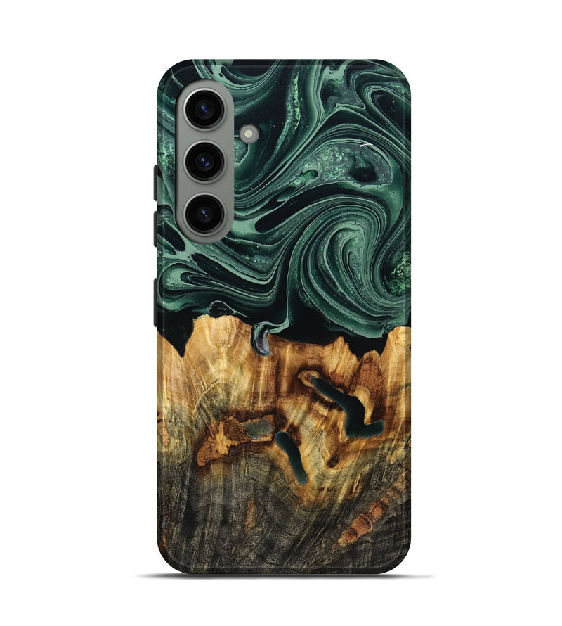 Galaxy S24 Wood Live Edge Phone Case - Malinda (Green, 790621)