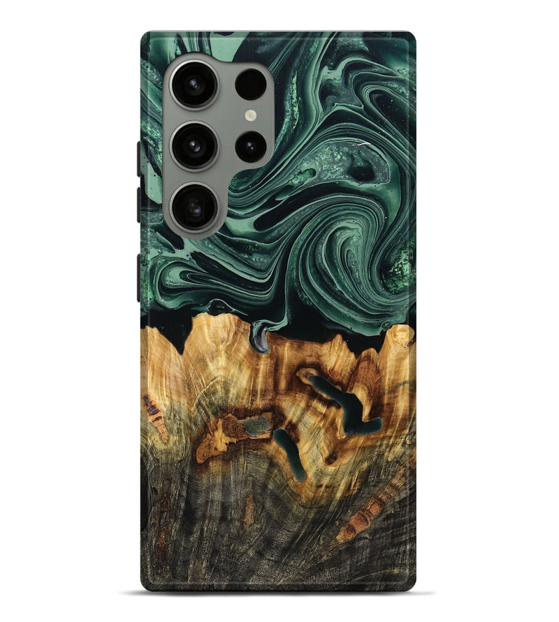 Galaxy S24 Ultra Wood Live Edge Phone Case - Malinda (Green, 790621)