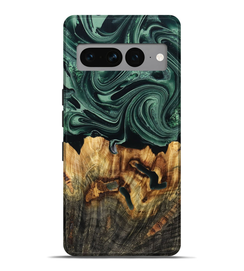Pixel 7 Pro Wood Live Edge Phone Case - Malinda (Green, 790621)