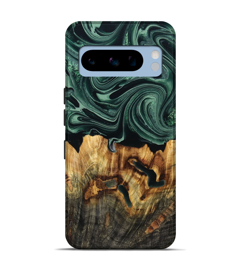 Pixel 8 Pro Wood Live Edge Phone Case - Malinda (Green, 790621)