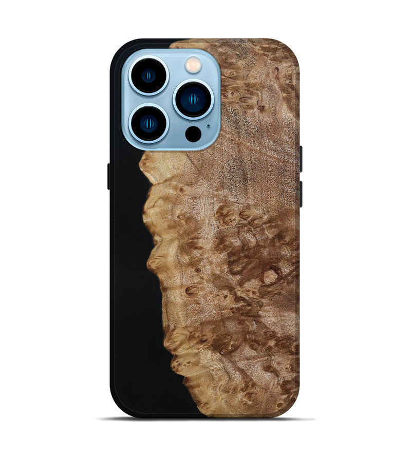 iPhone 14 Pro Wood Live Edge Phone Case - Dusty (Wood Burl, 790622)