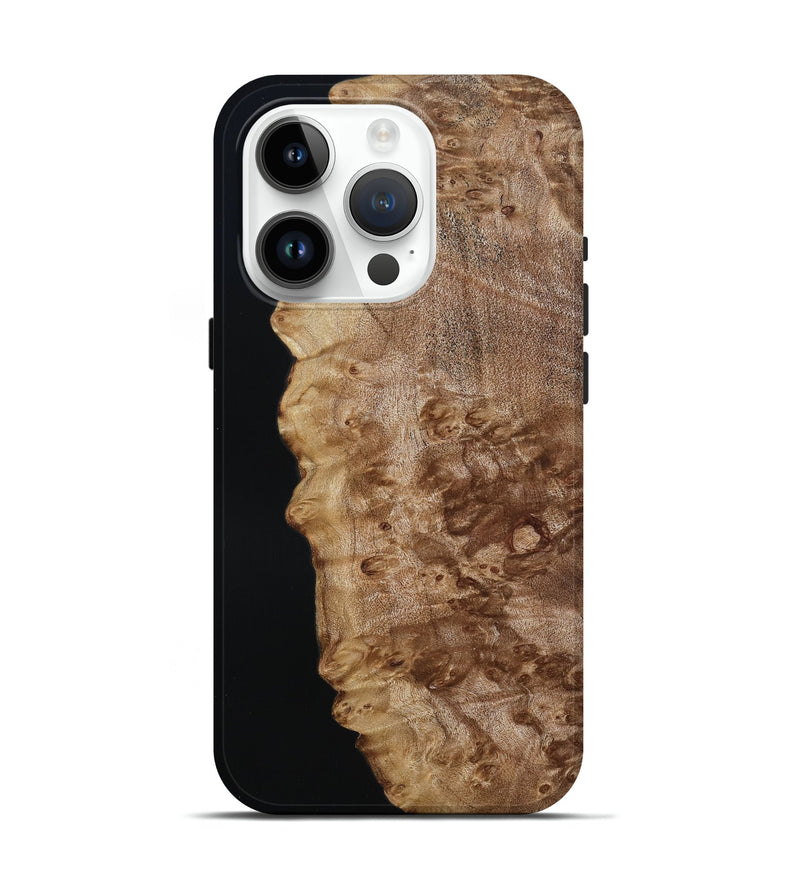 iPhone 15 Pro Wood Live Edge Phone Case - Dusty (Wood Burl, 790622)