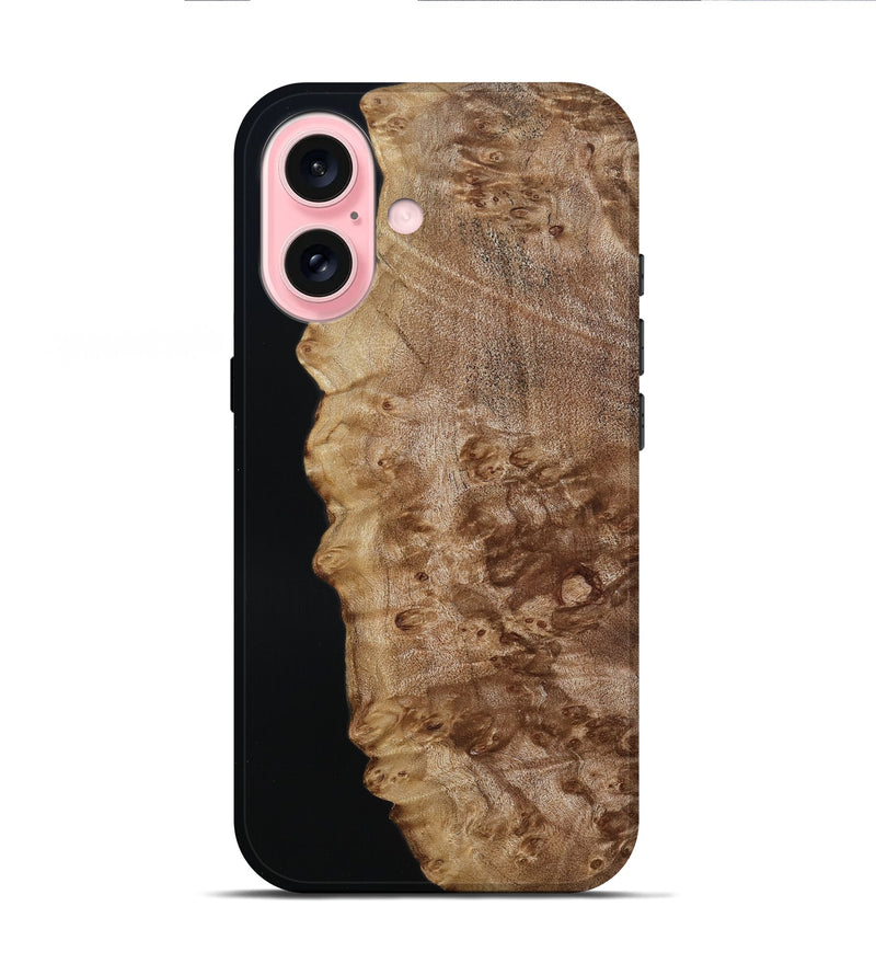 iPhone 16 Wood Live Edge Phone Case - Dusty (Wood Burl, 790622)