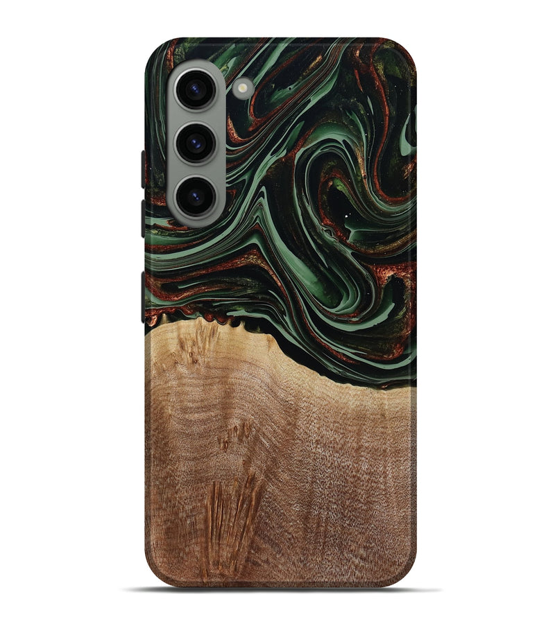 Galaxy S23 Plus Wood Live Edge Phone Case - Hermon (Green, 790624)