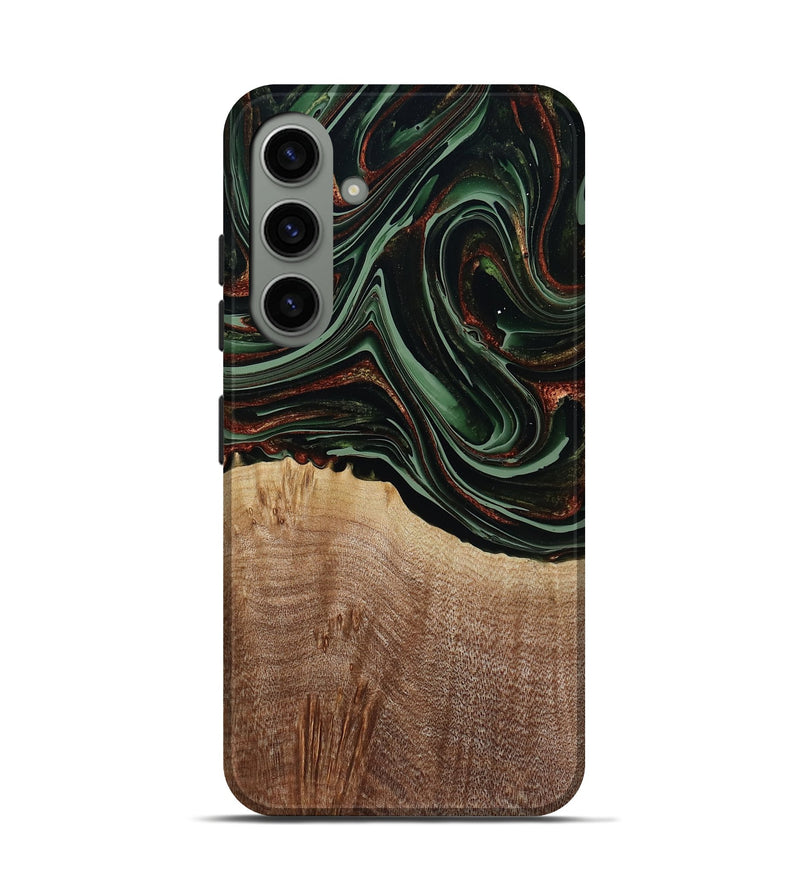 Galaxy S24 Wood Live Edge Phone Case - Hermon (Green, 790624)