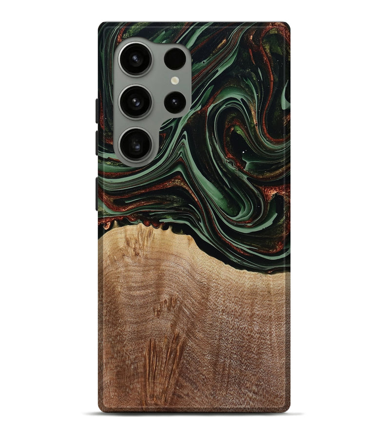 Galaxy S24 Ultra Wood Live Edge Phone Case - Hermon (Green, 790624)