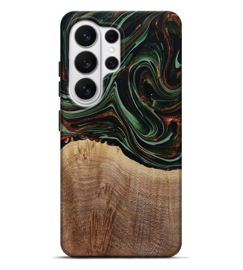 Galaxy S26 Ultra Wood Live Edge Phone Case - Hermon (Green, 790624)
