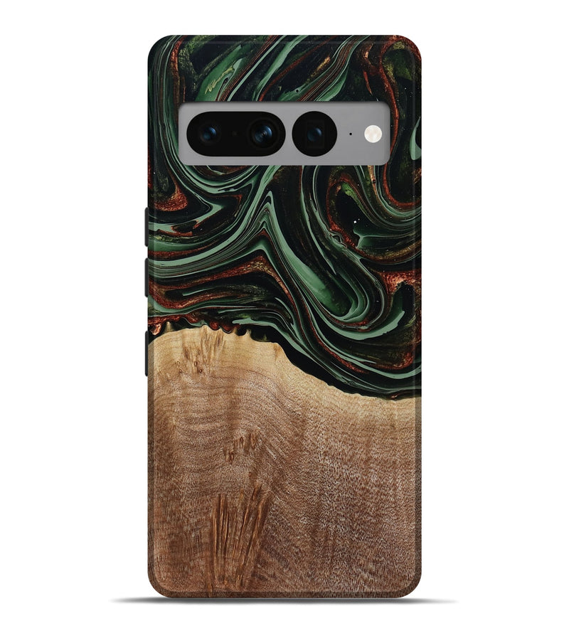 Pixel 7 Pro Wood Live Edge Phone Case - Hermon (Green, 790624)