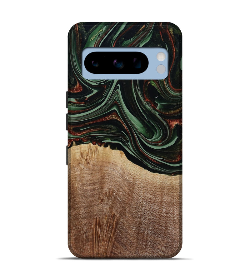 Pixel 8 Pro Wood Live Edge Phone Case - Hermon (Green, 790624)