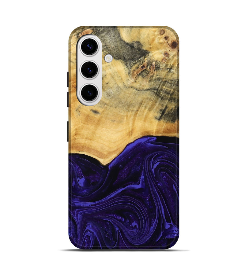 Galaxy S25 Wood Live Edge Phone Case - Kaylah (Purple, 790636)