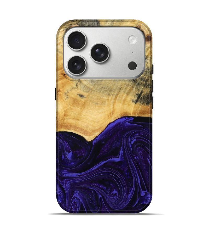 iPhone 17 Pro Wood Live Edge Phone Case - Kaylah (Purple, 790636)