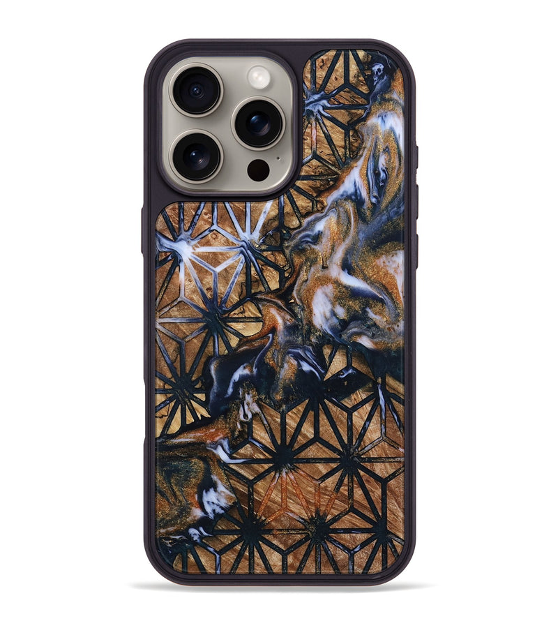 Carved iPhone 16 Pro Max スタビライズドウッド ケース iPhone 16 Pro - Wood & Resin Protective Phone Cases - Carved