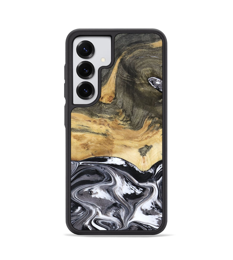 Galaxy S25 Wood Phone Case - Agustin (Black & White, 790659)