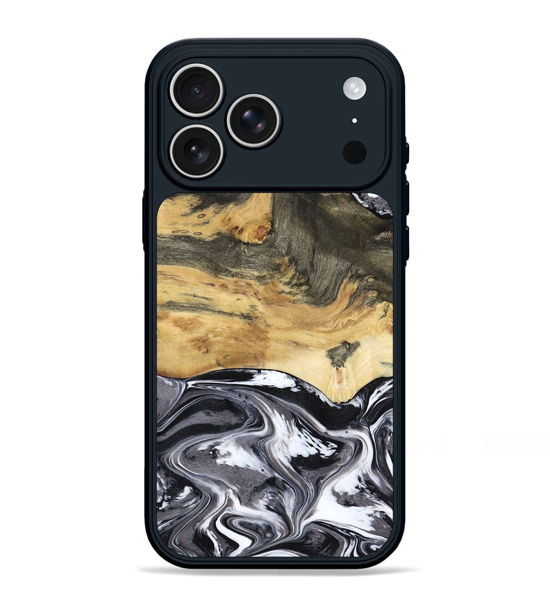 iPhone 17 Pro Max Wood Phone Case - Agustin (Black & White, 790659)