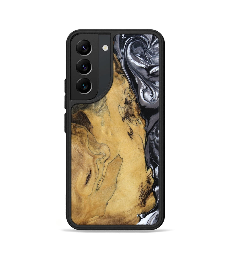 Galaxy S22 Wood Phone Case - Jimena (Black & White, 790661)