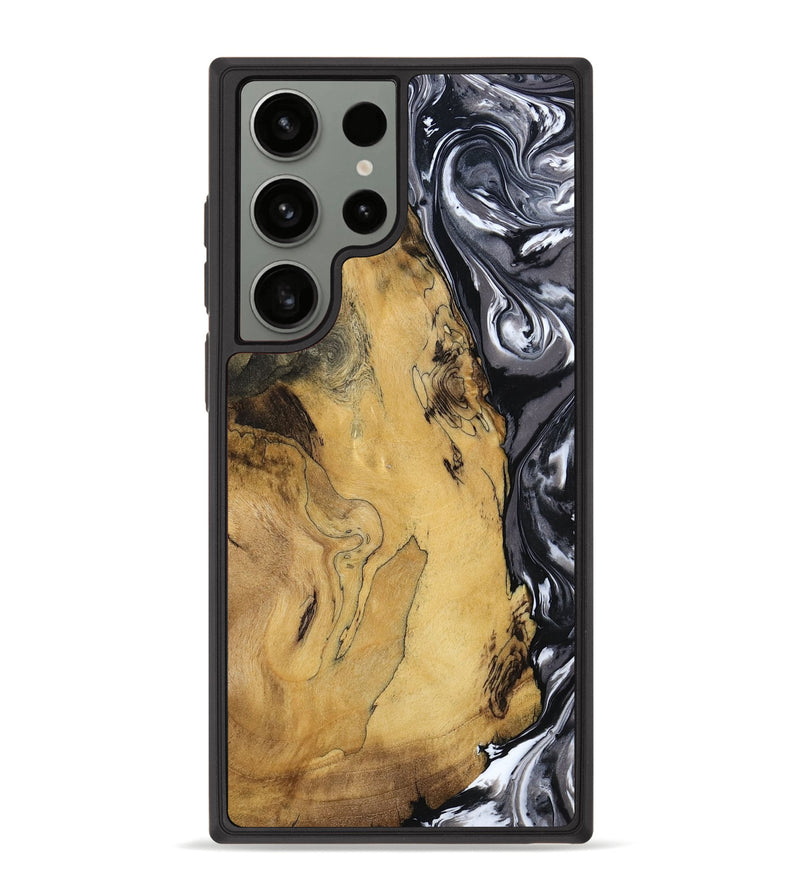 Galaxy S23 Ultra Wood Phone Case - Jimena (Black & White, 790661)