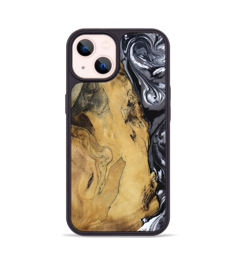 iPhone 14 Wood Phone Case - Jimena (Black & White, 790661)
