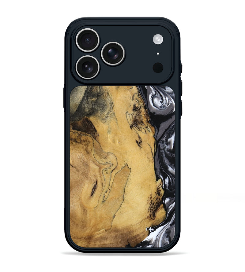 iPhone 17 Pro Max Wood Phone Case - Jimena (Black & White, 790661)