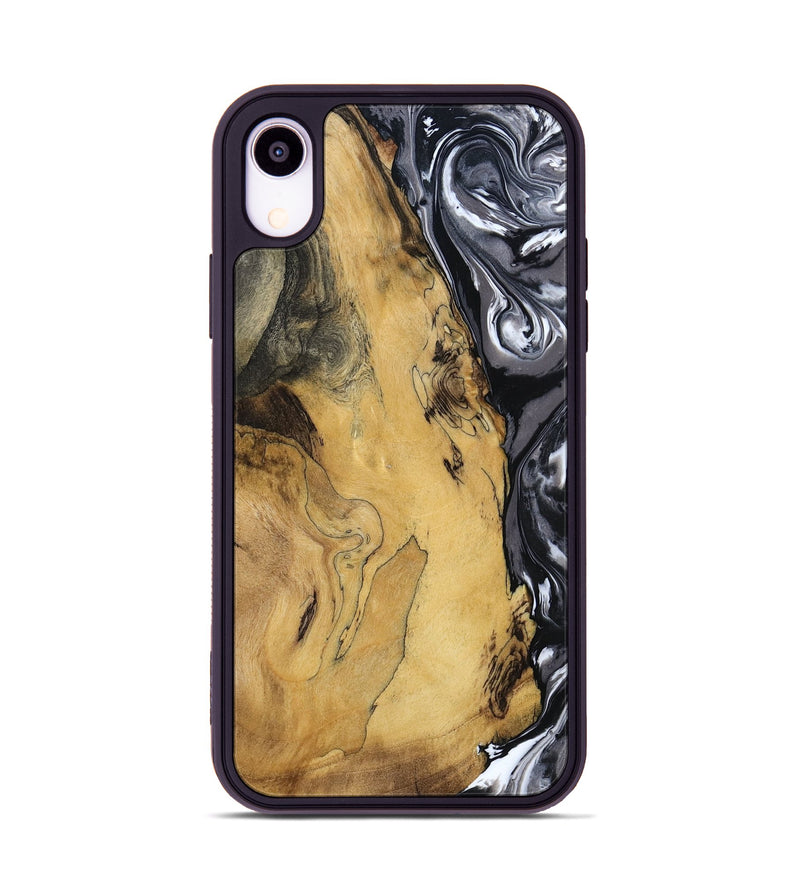iPhone Xr Wood Phone Case - Jimena (Black & White, 790661)