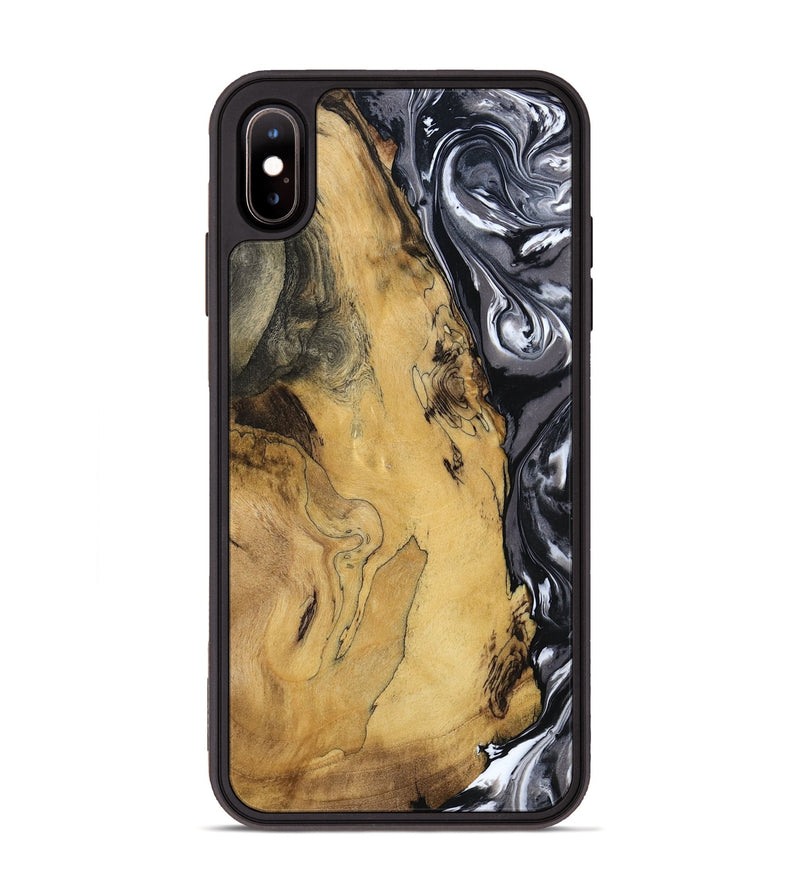 iPhone Xs Max Wood Phone Case - Jimena (Black & White, 790661)