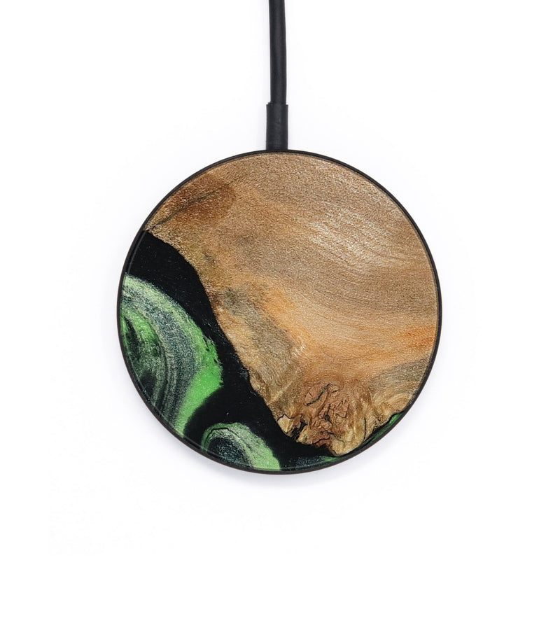 Circle Wood Wireless Charger - Obie (Green, 790675)