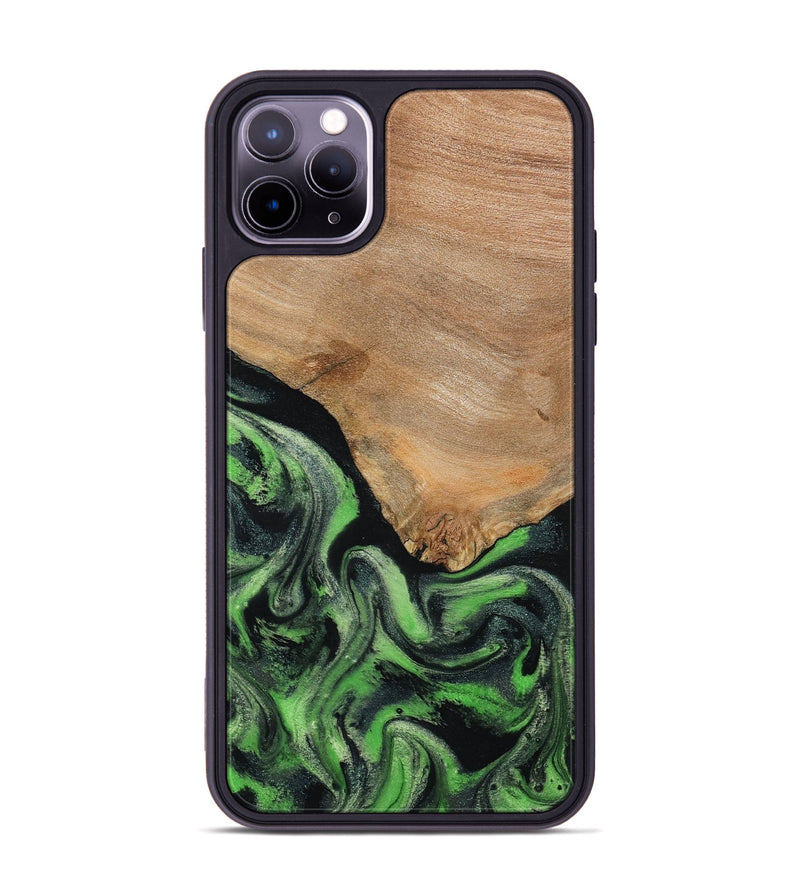 iPhone 11 Pro Max Wood Phone Case - Obie (Green, 790675)