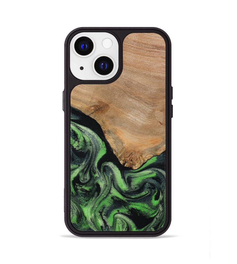 iPhone 13 Wood Phone Case - Obie (Green, 790675)