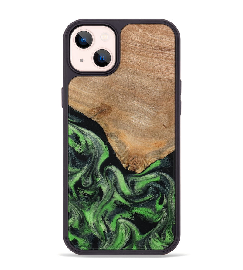 iPhone 14 Plus Wood Phone Case - Obie (Green, 790675)