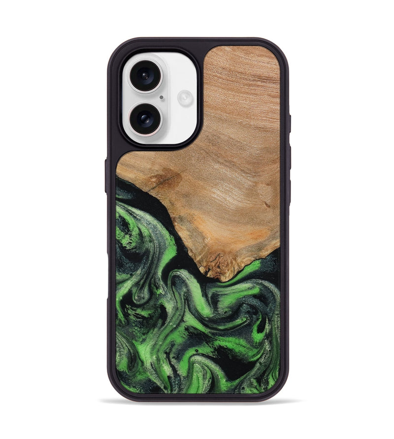 iPhone 17 Wood Phone Case - Obie (Green, 790675)