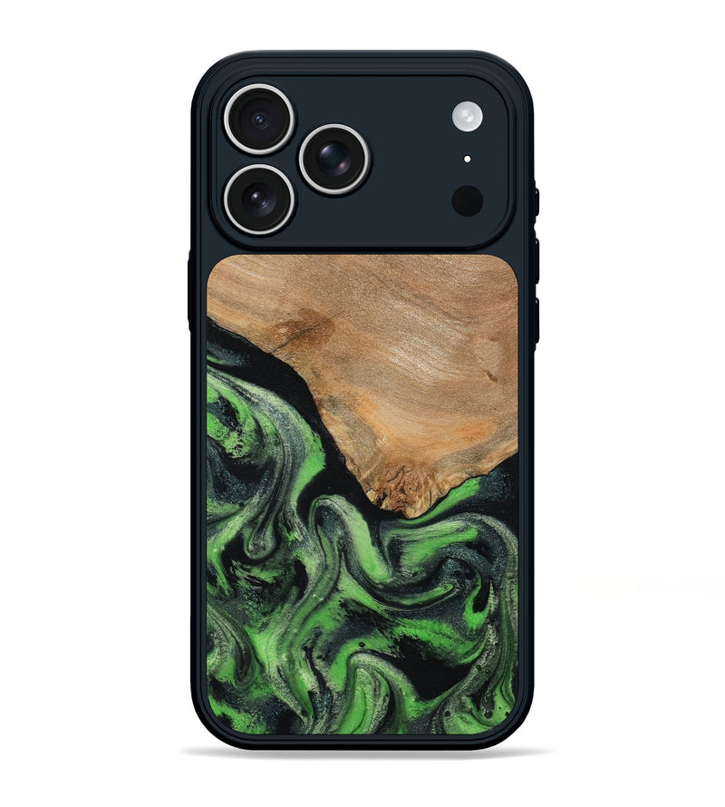 iPhone 17 Pro Max Wood Phone Case - Obie (Green, 790675)