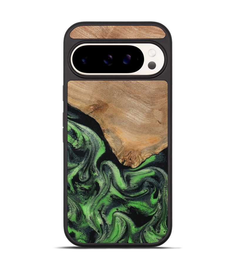 Pixel 9 Wood Phone Case - Obie (Green, 790675)