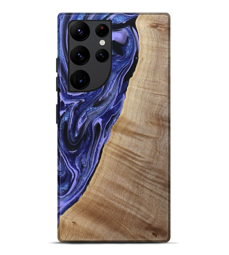 Galaxy S22 Ultra Wood Live Edge Phone Case - Kieran (Blue, 790767)