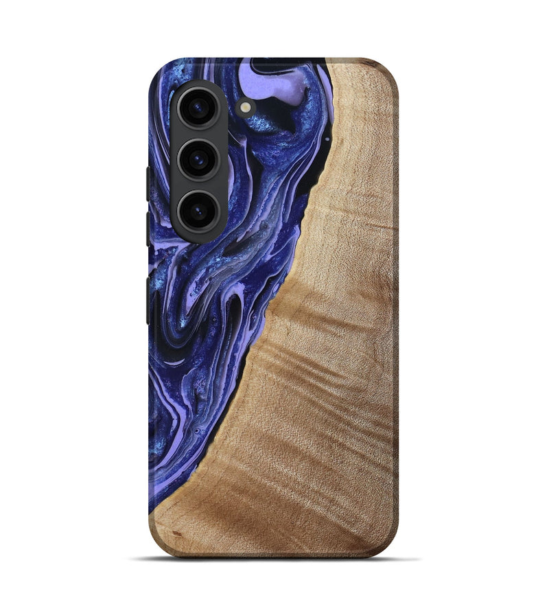 Galaxy S23 Wood Live Edge Phone Case - Kieran (Blue, 790767)