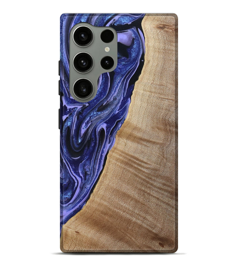 Galaxy S24 Ultra Wood Live Edge Phone Case - Kieran (Blue, 790767)