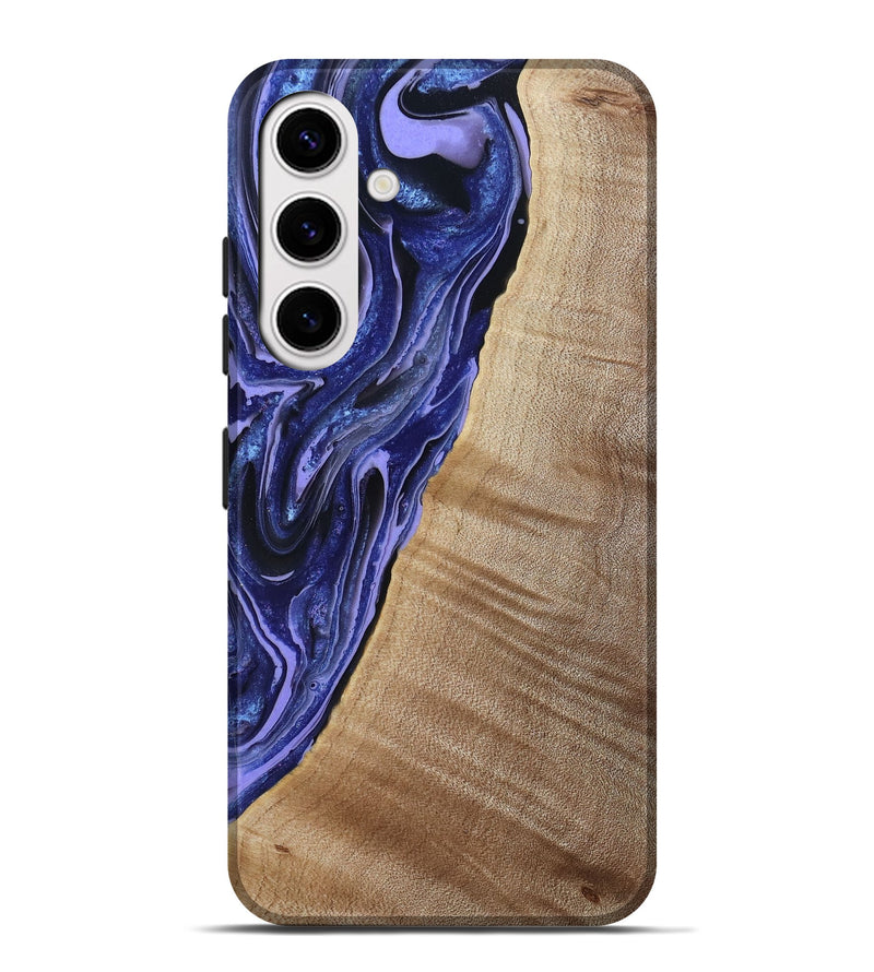 Galaxy S25 Plus Wood Live Edge Phone Case - Kieran (Blue, 790767)