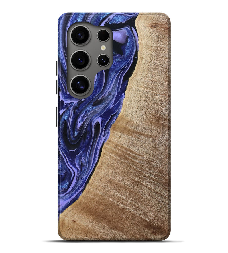 Galaxy S25 Ultra Wood Live Edge Phone Case - Kieran (Blue, 790767)