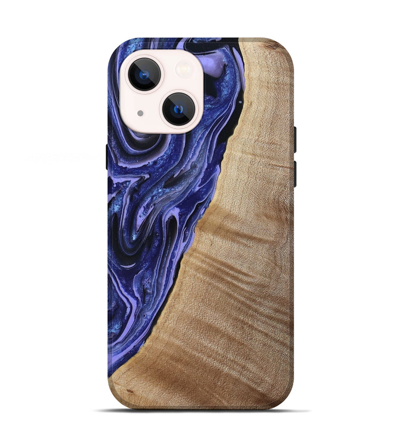 iPhone 13 Wood Live Edge Phone Case - Kieran (Blue, 790767)