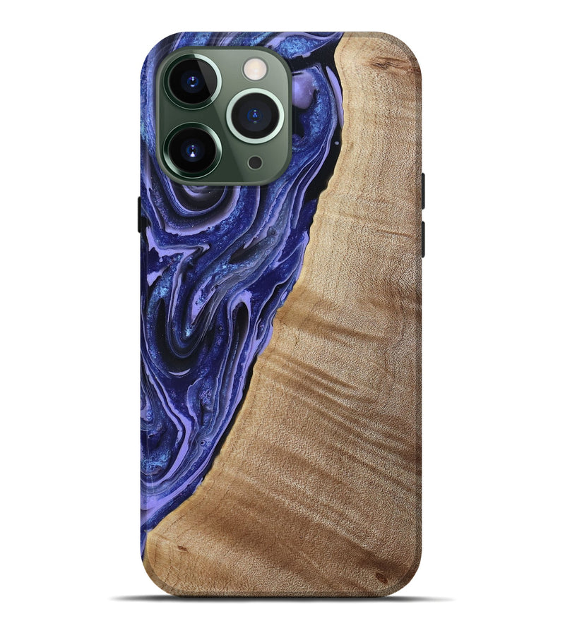 iPhone 13 Pro Max Wood Live Edge Phone Case - Kieran (Blue, 790767)