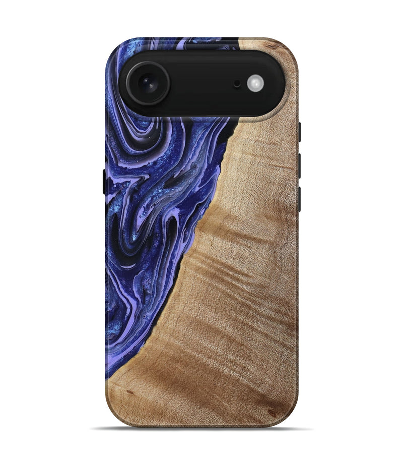 iPhone 17 Air Wood Live Edge Phone Case - Kieran (Blue, 790767)