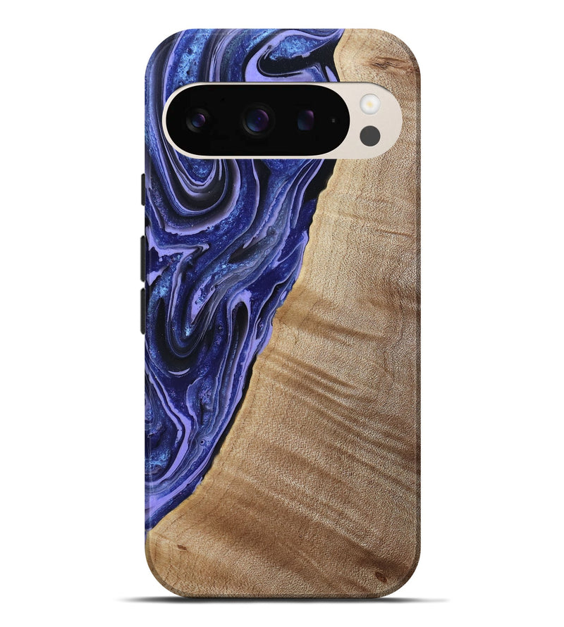 Pixel 9 Pro XL Wood Live Edge Phone Case - Kieran (Blue, 790767)