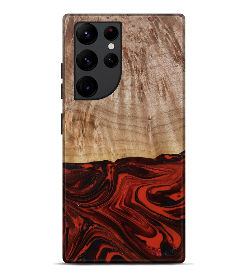 Galaxy S22 Ultra Wood Live Edge Phone Case - Curt (Red, 790772)