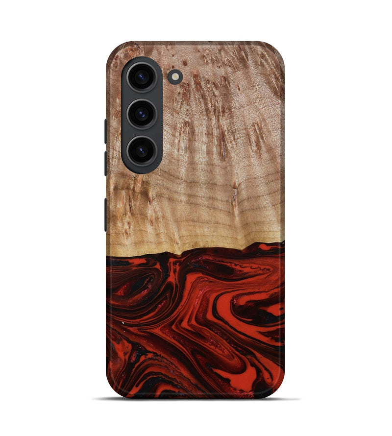Galaxy S23 Wood Live Edge Phone Case - Curt (Red, 790772)